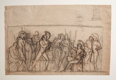 La lotta di Agamennone con Achille. Fonte battesimale da Bertel Thorvaldsen