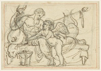 Progetto per un rilievo con Amore e una figura sdraiata di Anacreonte da Bertel Thorvaldsen
