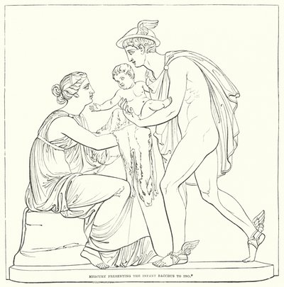 Mercurio presenta il piccolo Bacco a Ino da Bertel after Thorvaldsen