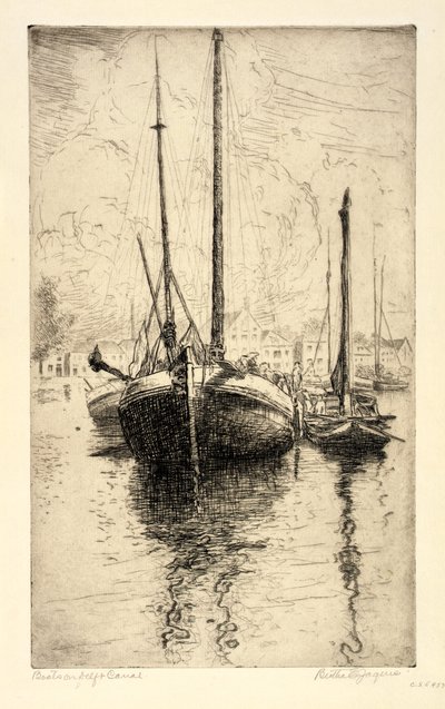 Barche sul canale di Delft da Bertha E. Jaques