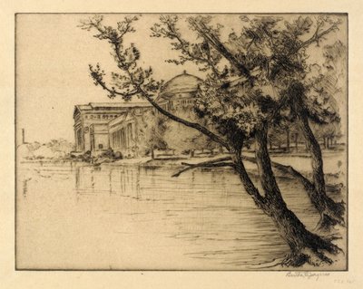 Edificio delle Belle Arti, sguardo verso ovest da Bertha E. Jaques