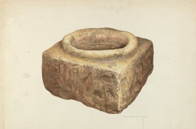 Acquasantiera in Arenaria da Bertha Semple
