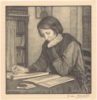 Ritratto di Sanne Bruinier da Bertha van Hasselt (signed by artist)