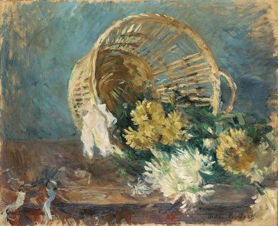 Crisantemi o Il cesto rovesciato da Berthe Morisot
