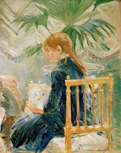 Bambina con cane (secondo frammento) da Berthe Morisot