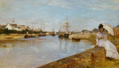 Francese: Vue du petit port de Lorient Il porto di Lorient da Berthe Morisot
