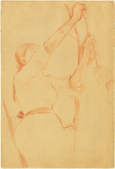 Ragazza che raccoglie ciliegie da Berthe Morisot