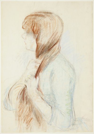 Ragazza che intreccia i capelli (La Natte) da Berthe Morisot