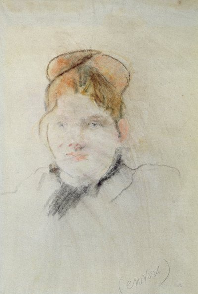 Testa di Donna, 1886 (pastello su carta) da Berthe Morisot