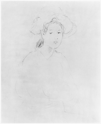 Testa di donna (Verso) 1893 da Berthe Morisot