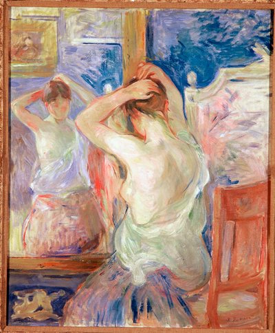 Davanti allo specchio da Berthe Morisot