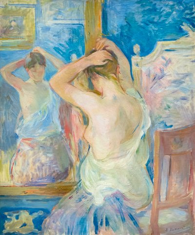 Davanti allo specchio, c. 1890 da Berthe Morisot