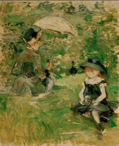 Giovane donna e bambino sull