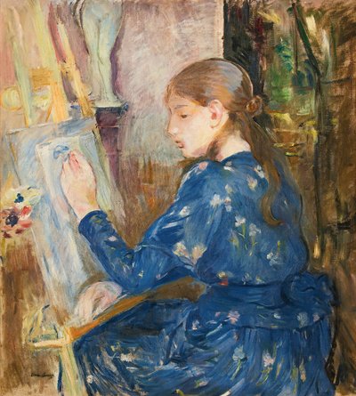 Giovane ragazza che scrive da Berthe Morisot