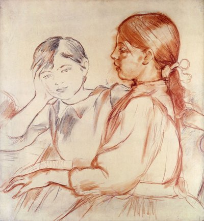 Julie Manet e Jeannie Gobillard al piano, 1887-88 da Berthe Morisot