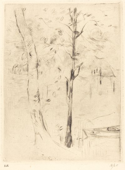 Lago con Barca a Remi da Berthe Morisot