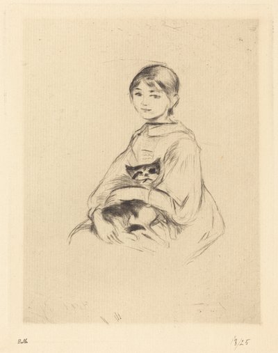 Bambina con Gatto da Berthe Morisot