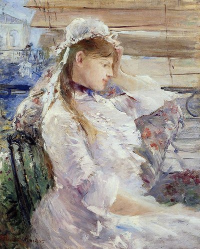 Profilo di una giovane donna seduta da Berthe Morisot