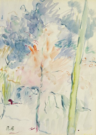Albero Rosso in un Bosco, 1893 da Berthe Morisot
