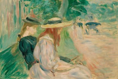 Su una panchina del Bois de Boulogne da Berthe Morisot