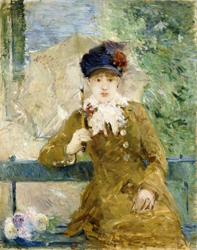Donna con ombrello, 1881 da Berthe Morisot