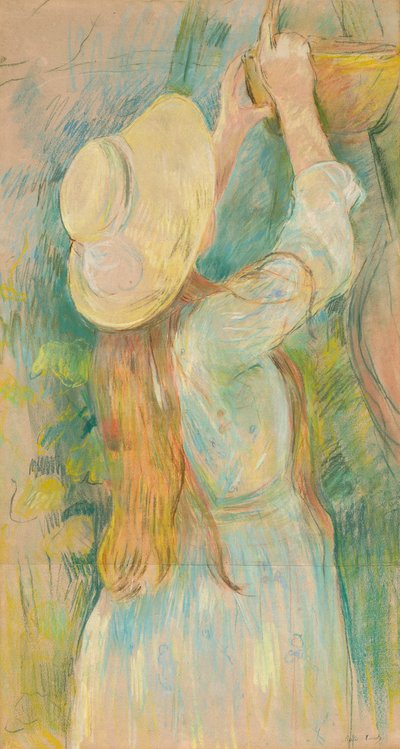 Giovane ragazza con un cestino da Berthe Morisot