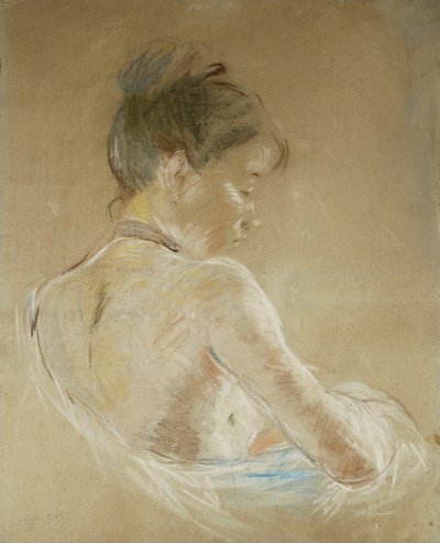 Giovane ragazza con spalle nude da Berthe Morisot