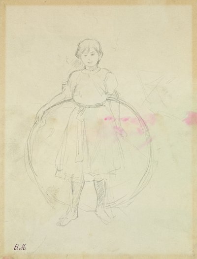Giovane ragazza con un cerchio, 1888 da Berthe Morisot