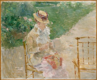 Giovane donna che lavora a maglia, c.1883 da Berthe Morisot