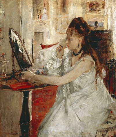 Giovane donna che si incipria il viso da Berthe Morisot