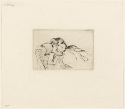 Giovane donna a riposo da Berthe Morisot