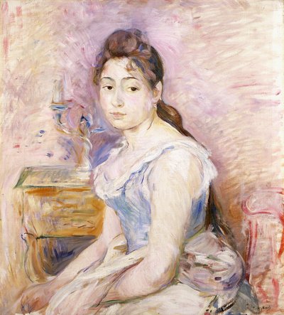 Giovane donna con corsetto blu, 1891 da Berthe Morisot