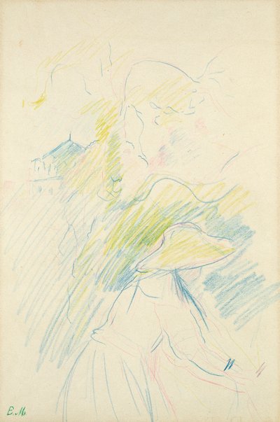 Ragazza giovane nel giardino, 1888 da Berthe Morisot