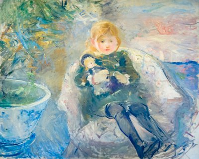 Ragazza con bambola, c. 1884 da Berthe Morisot