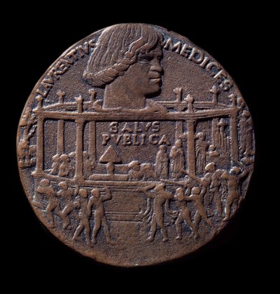 Medaglia di bronzo sulla congiura dei Pazzi (1478) da Bertoldo di Giovanni