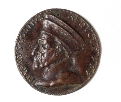 Medaglia raffigurante Cosimo il Grande: recto da Bertoldo di Giovanni