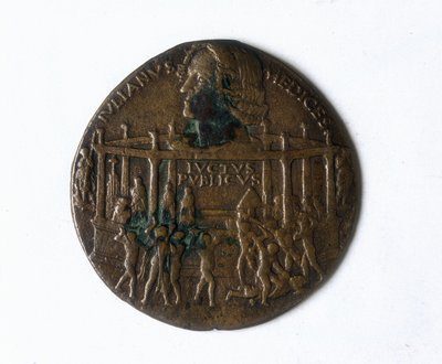 Medaglia raffigurante la Congiura dei Pazzi. Giuliano de