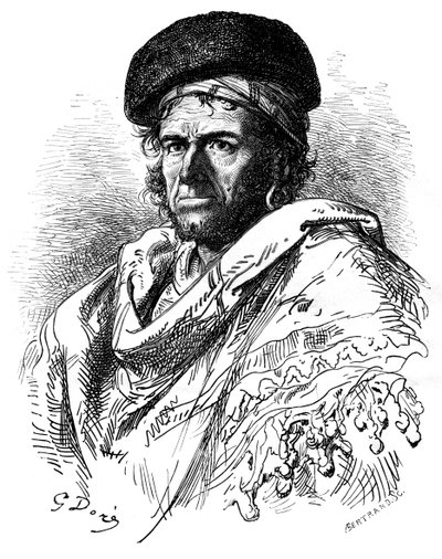 Zingara spagnola, metà-fine XIX secolo da Auguste Bertrand