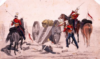 16° Lancieri che uccidono un artigliere Seik [sic], battaglia di Aliwal da Bethune Donald Grant
