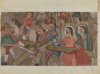 Stazione della Croce n. 9: Gesù cade la terza volta, c. 1936 da Beulah Bradleigh