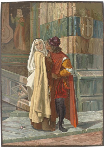 Abelardo ed Eloisa, seconda metà del XIX secolo da Biagio Barzotti