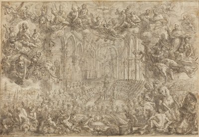 Il Concilio di Trento con San Tommaso che sconfigge gli eretici da Biagio Falcieri