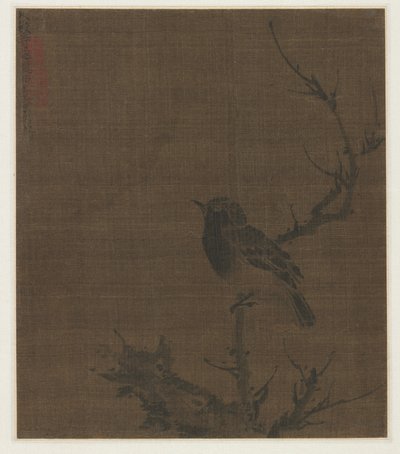 Uccello Addormentato su un Ramo di Pruno da Bian Wenjin