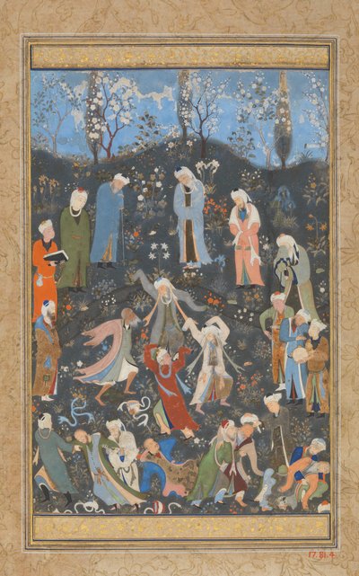 Dervisci danzanti, Folio da un Divan di Hafiz da Bihzad