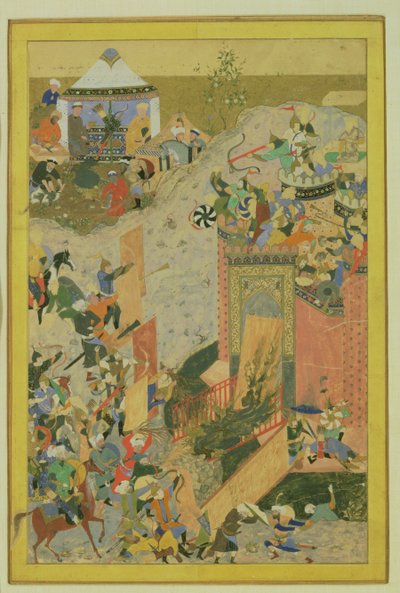 Assalto a un Castello, Persiano, Periodo Timurid (1370-1506) c.1475-1500 da Bihzad attr. to Bihzad attr. to
