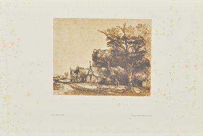 [Paesaggio con tre casette a capanna accanto a una strada] da Bisson Frères