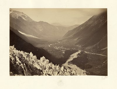 La valle di Chamonix, vista sullo Chapeau da Bisson Frères