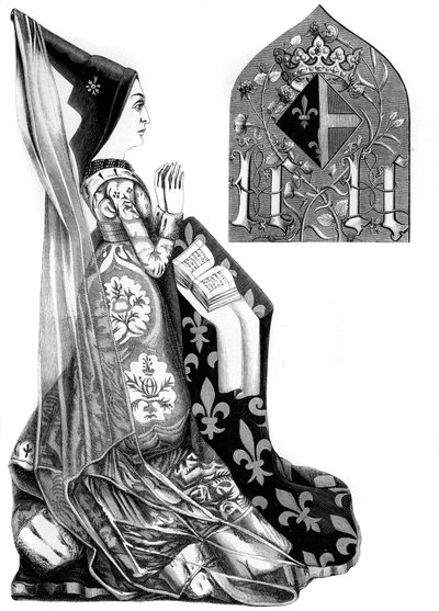 Carlotta di Savoia 1441-1483, regina consorte di Luigi XI di Francia, 15° secolo 1849 da Bisson and Cottard