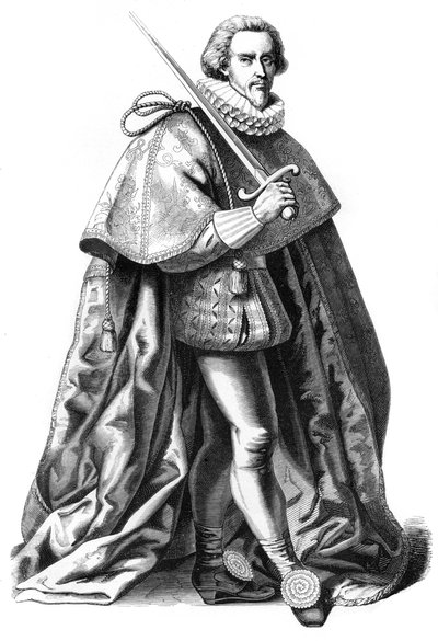 Grande costume di un comandante supremo degli eserciti francesi, XVI secolo da Bisson and Cottard