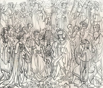 Matrimonio del re Luigi XII di Francia e Maria Tudor, XVI secolo, 1849 da Bisson and Cottard